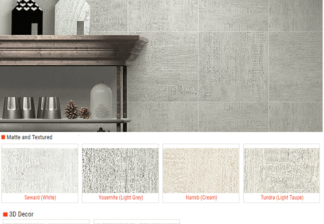 Olympia Handmade Matte and Textured Ceramic Wall Tiles Color: Seward white, Yosemite light Grey, Namib cream, Tundra light Taupe, 3d Decor Colors Synergy Tundra & Synergy Yosemite Size: 13 X 13, Olympia Tile