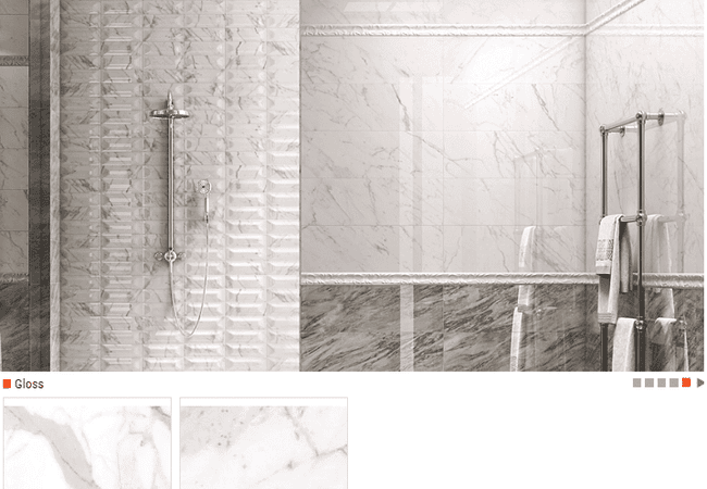 Olympia Inspire Gloss Cermaic Wall Tile Color: Bianco Calacatta, Bianco Statuario Size: 10 X 30, Olympia Tile