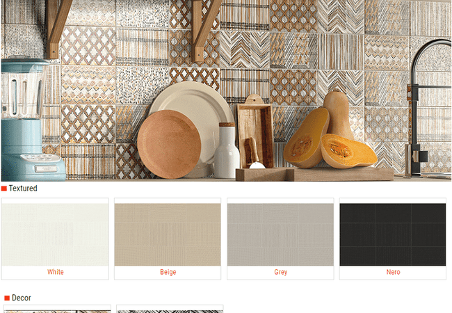 Olympia Kiko Textured Wall Tiles Color: White, Beige, Grey, Nero black Size: 5 X 7, Olympia Tile