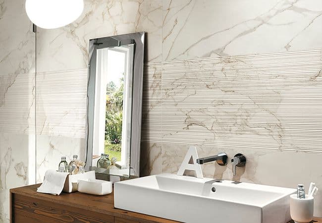 Olympia Roma Matte Ceramic Wall Tiles Color: Calacatta, Statuario Size: 10 X 30, Olympia Tile
