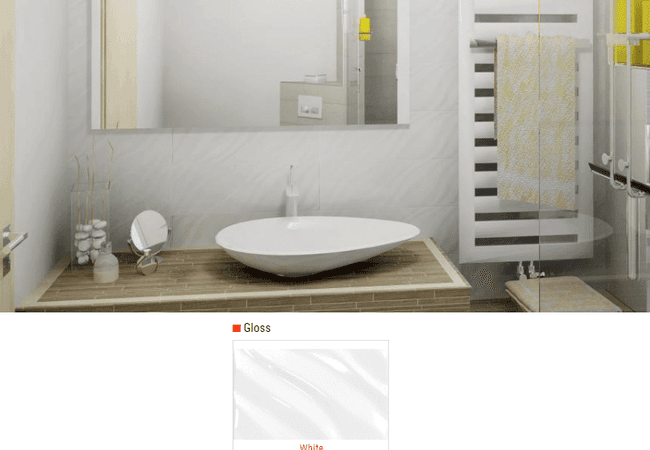 Olympia Trio Bouger Gloss Ceramic Wall Tiles Color White Size: 8 X 20, Olympia Tile
