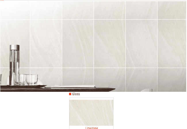Olympia Wave Gloss Ceramic Wall Tiles Color: Limestone Size: 8 X 12, Olympia Tile