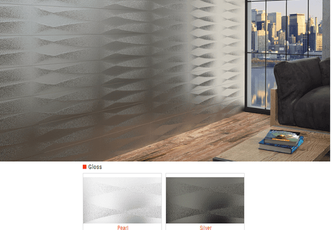 Olympia Zephyr Gloss Ceramic Wall Tiles Color: Pearl, Silver Size: 6 X 17, Olympia Tile