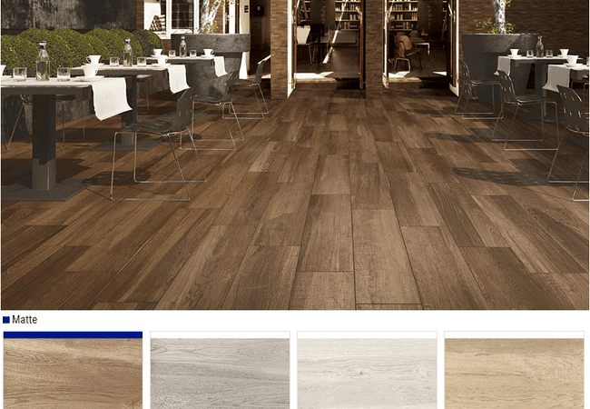 Olympia Aequa Matte Wood Look Porcelain Tiles Color: Castor, Cirrus, Nix, Tur Size: 8x32, Olympia Tile