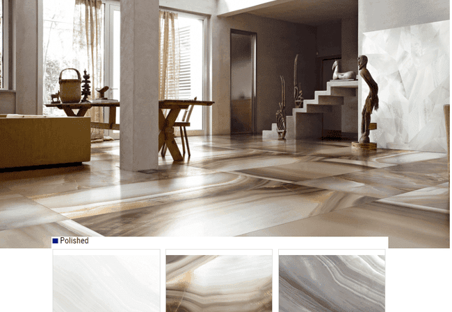Olympia Alabastri Di Rex Polished Porcelain Tiles Color: Madrea Perla White, Bamboo Tan Grey, Zaffiro Grey Size: 24x24, Olympia Tile