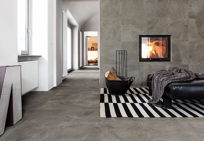Olympia Ardesia Mix Matte Porcelain Tiles Color: Anthracite, Bianco, Cenere Size: 15x30 7x23, Olympia Tile