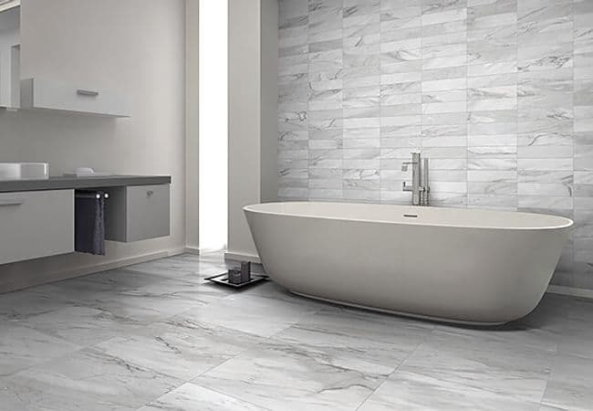 Olympia Argenta Honed and Chevron Finish Porcelain Tiles Color: Grey Size: 3 X 24, Olympia Tile