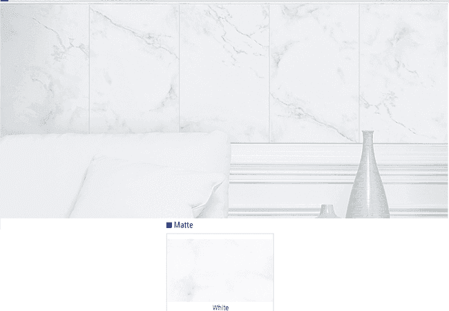 Olympia Carrara Matte Glazed Porcelain Tile Color: White Size: 13x13, Olympia Tile