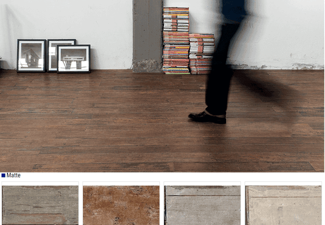 Olympia Charmwood Matte Wood Look Porcelain Tiles Color: Brown, Cherry, Grey, Ivory Size: 6x36, Olympia Tile