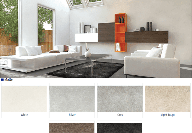 Olympia Concrete Matte Porcelain Tiles Color: White, Silver, Grey, Light Taupe, Brown, Black Size: 24x24 12x24, Olympia Tile