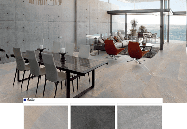 Olympia Cornerstone Matte Porcelain Tiles Color: Granite Stone, Slate Black, Slate Grey Size: 24x48 12x48 12x24, Olympia Tile
