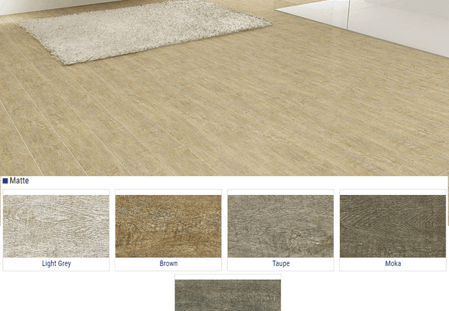 Olympia Crown Wood Matte Wood Look Porcelain Tiles Color: Light Grey, Brown, Taupe, Moka, Anthracite Size: 6x35, Olympia Tile