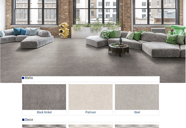 Olympia Metal it Matte Porcelain Tiles Color: Black Nickel, Platinum, Steel Size: 24x24 12x24, Olympia Tile