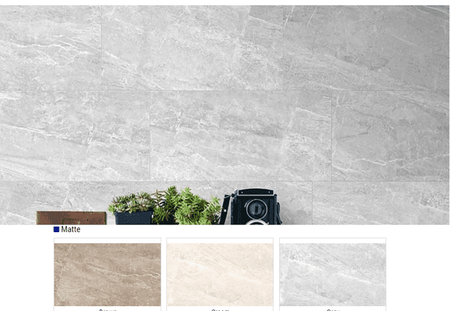 Olympia Nepal Matte Glazed Porcelain Tile Color: Brown, Cream, Grey Size: 12x24, 1818, Olympia Tile