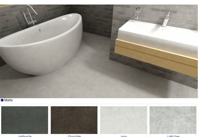 Olympia Piaggio Matte Glazed Porcelain Tiles Color Anthracite, Chocolate, Ivory, Light Grey Size 12x24, Olympia Tile