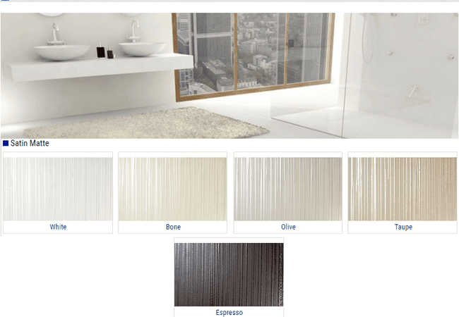 Olympia Reflection Satin Matte Glazed Porcelain Tiles Color: White, Bone, Olive, Taupe, Espresso Size: 12x24, 13x13, Olympia Tile