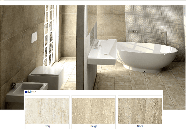 Olympia Romano Matte Glazed Porcelain Tiles Color: Ivory, Beige, Noce Size 12x24, 13x13, Olympia Tile