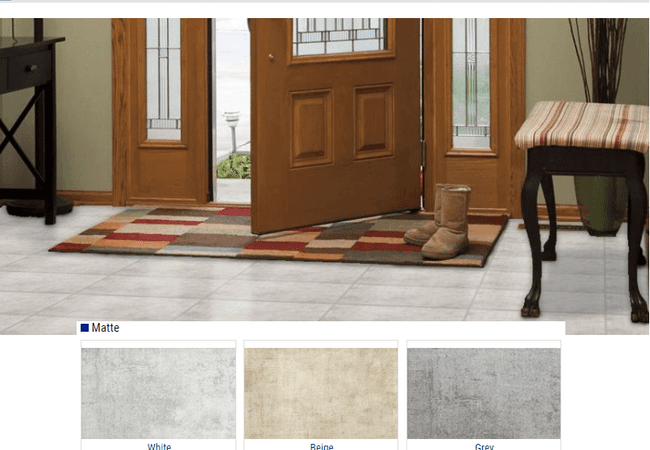 Olympia Sacramento Matte Glazed Porcelain Tiles Color: White, Beige, Grey Size: 12x12, Olympia Tile