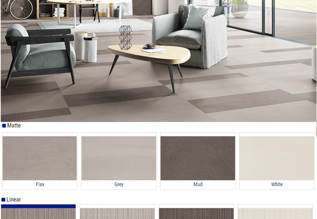 Olympia Sands Experience Matte Porcelain Tiles Color: Flax, Grey, Mud, White Size: 24x48, 12x24, 3x24, Olympia Tile