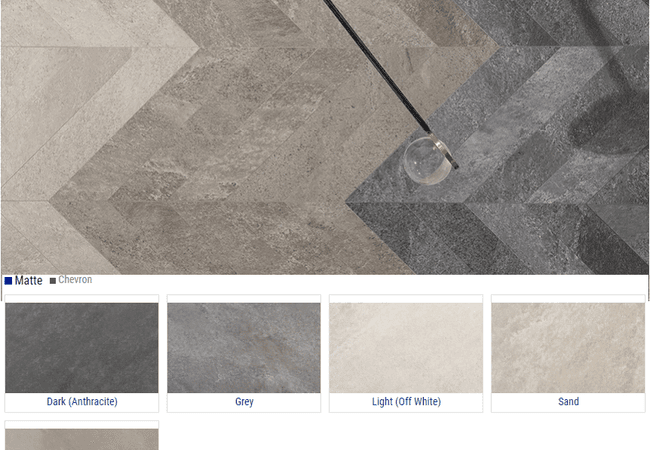 Olympia Shadestone Matte Porcelain Tiles Color: Dark Anthracite, Grey, Light Off White, Sand, Taupe Size: 12x24, Olympia Tile