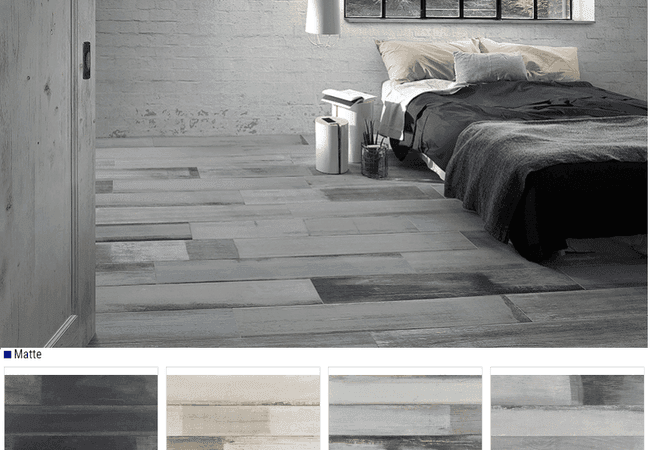 Olympia Spectrum Matte Wood Look Porcelain Tiles Color: Burned, Glacier, Lagoon, Smokey Size: 8x48, Olympia Tile