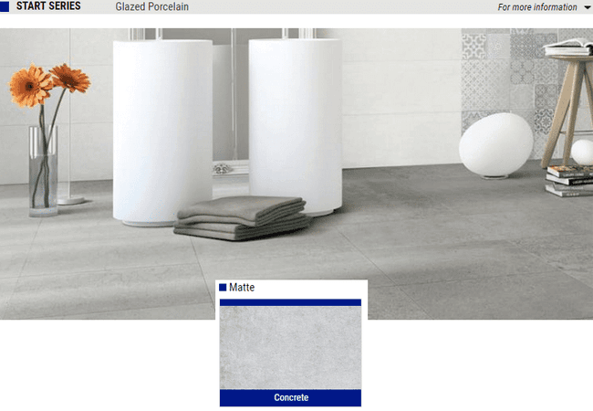 Olympia Start Matte Glazed Porcelain Tile Color: Concrete Size: 18x18, Olympia Tile