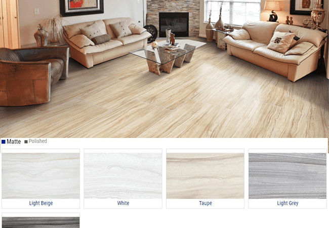 Olympia Timeless Matte & Polished Porcelain Tiles Color: Light Beige, White, Taupe, Light Grey, Dark Grey Size: 24x48 12x24, Olympia Tile