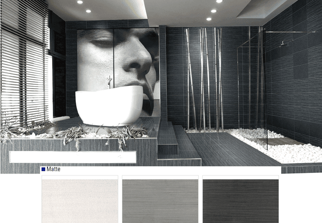 Olympia Waterfall Matte Porcelain Tiles Color: White, Grey, Black Size: 12x24 6x24 4x24, Olympia Tile