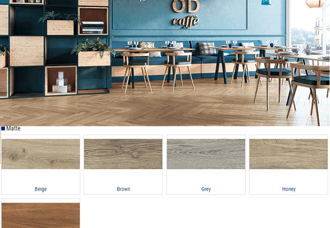 Olympia Wood Essence Matte Wood Look Porcelain Tiles Color: Beige, Brown, Grey, Honey, Walnut Size: 4x28, Olympia Tile