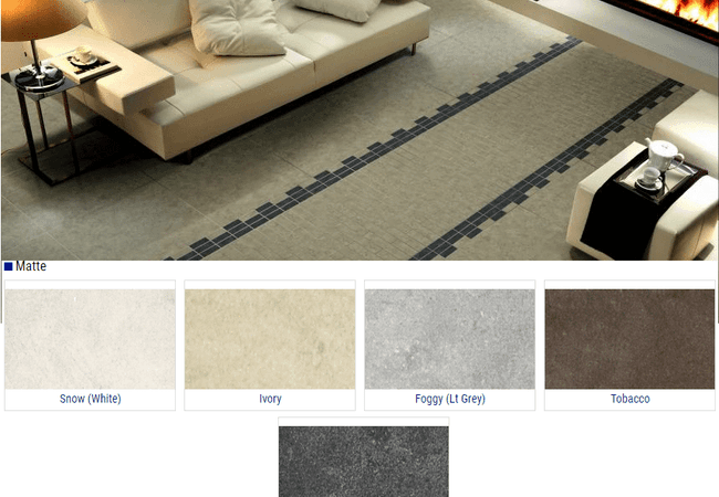 Olympia Yura Matte Porcelain Tiles Color: Snow White, Ivory, Foggy Light Grey, Tobacco, Lead Grey Size: 24x24 12x24 12x12 6x24 4x24, Olympia Tile
