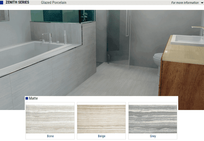 Olympia Zenith Matte Glazed Porcelain Tiles Color: Bone, Beige, Grey Size: 12x24, Olympia Tile