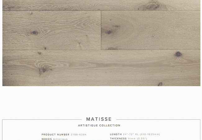 Pravada Artistique European Oak Engineered Matisse, Pravada Floors