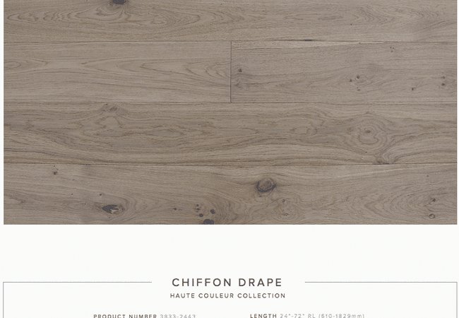 Pravada Haute Couleur European White Oak Engineered Chiffon Drape, Pravada Floors