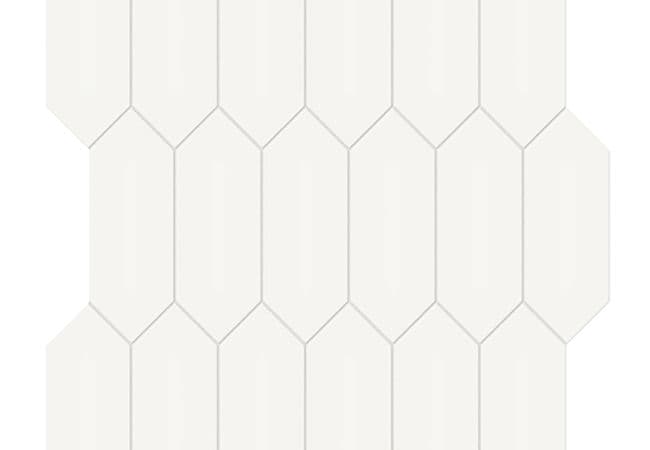 Richmond Tile Soho Canvas White 12"x12" Picket Matte, Richmond Flooring