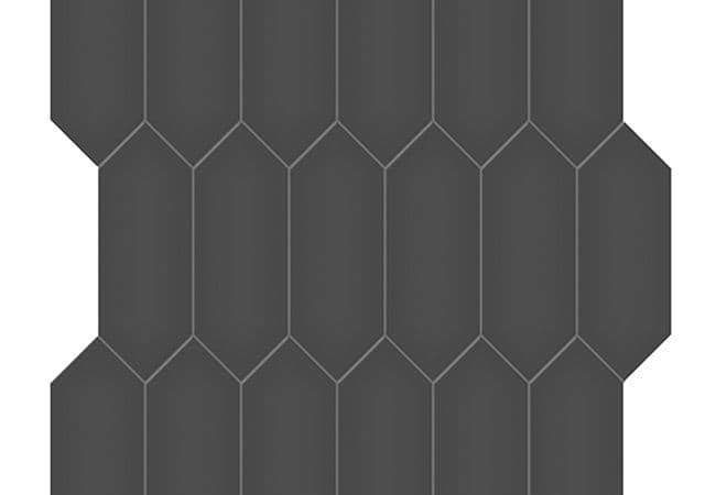 Richmond Tile Soho Retro Black 12"x12" Picket Glossy, Richmond Flooring