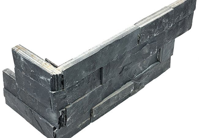 Richmond Tile Ledger Stone Carbon Assembled Corner 6"x18", Richmond Flooring