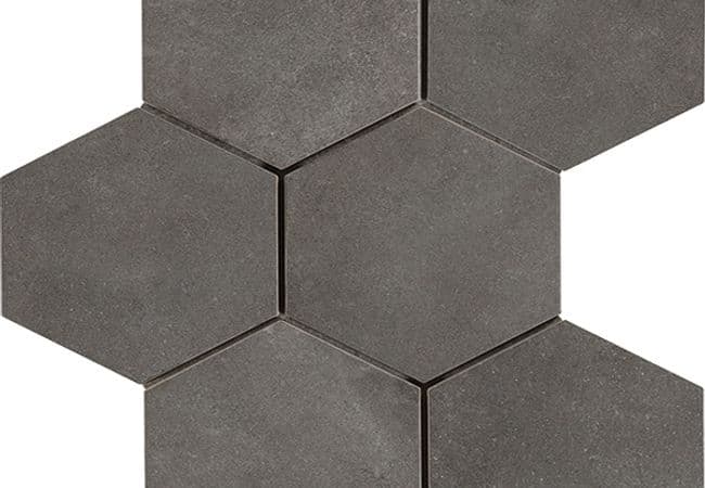 Richmond Tile Cassini Peltro 8"x7" Hexagon Decor, Richmond Flooring