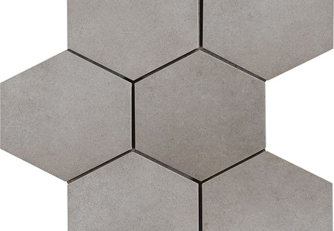 Richmond Tile Cassini Polvere 8"x7" Hexagon Decor, Richmond Flooring