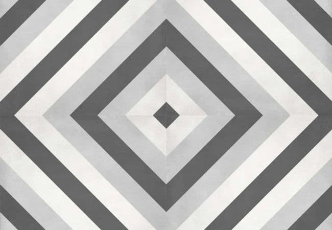 Richmond Tile Geoshapes Ice 8x8 Diamond Deco, Richmond Flooring