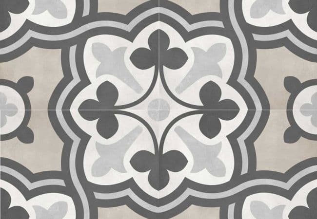 Richmond Tile Geoshapes Sand 8x8 Baroque Deco, Richmond Flooring