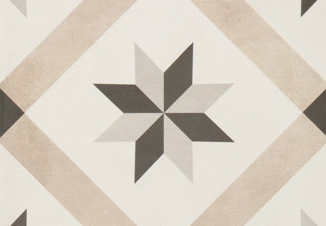 Richmond Tile Geoshapes Sand 8x8 Compass Deco, Richmond Flooring