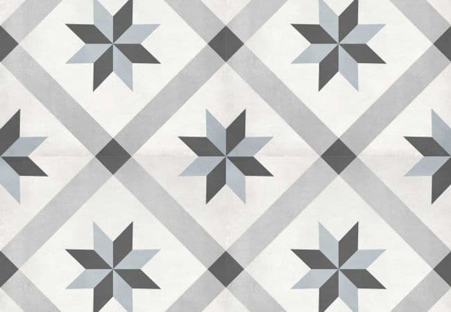 Richmond Tile Geoshapes Tide 8x8 Compass Deco, Richmond Flooring