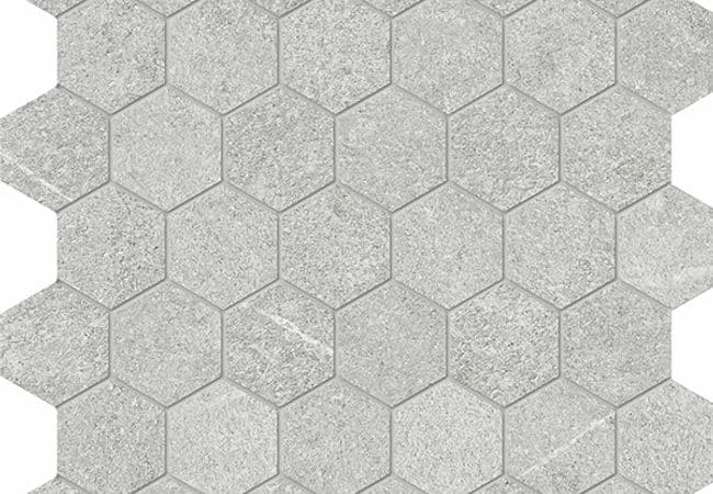 Richmond Tile Mjörk Ash 2" Hexagon Matte, Richmond Flooring