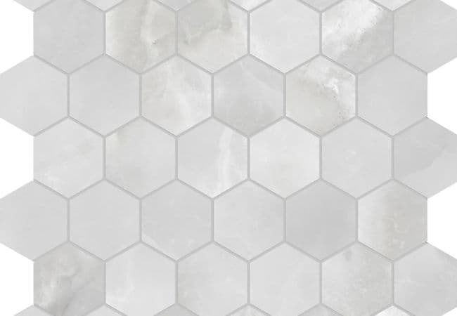 Richmond Tile Plata Onyx Crystallo 2" Hexagon Mosaic Polished, Richmond Flooring