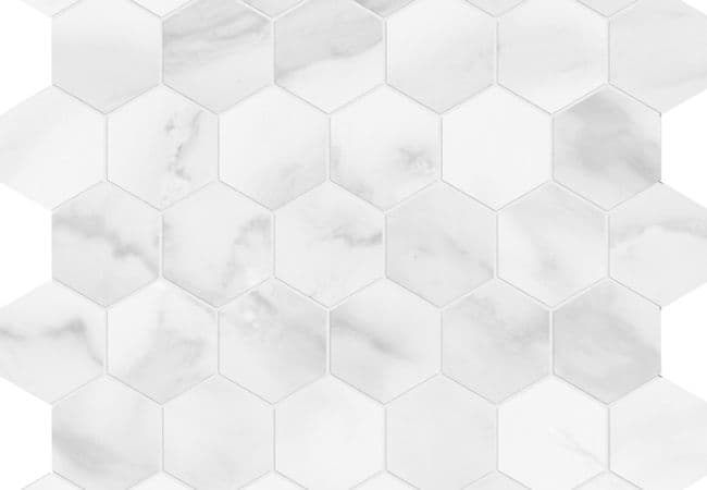 Richmond Tile Plata Statuario Brina 2" Hexagon Mosaic Polished, Richmond Flooring