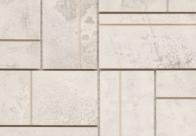 Richmond Tile Stonecrete Salted Cement 12x24 Design 6 Mosaic Honed Rectified, Richmond Flooring