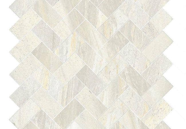 Sapphirus Stone & Tile Canyon Oro Polished Herringbone Porcelain Mosaic, Sapphirus Stone & Tile