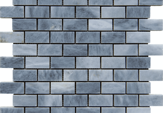 Sapphirus Stone & Tile Cardine Grigio Rectangular Polished Marble Mosaic, Sapphirus Stone & Tile