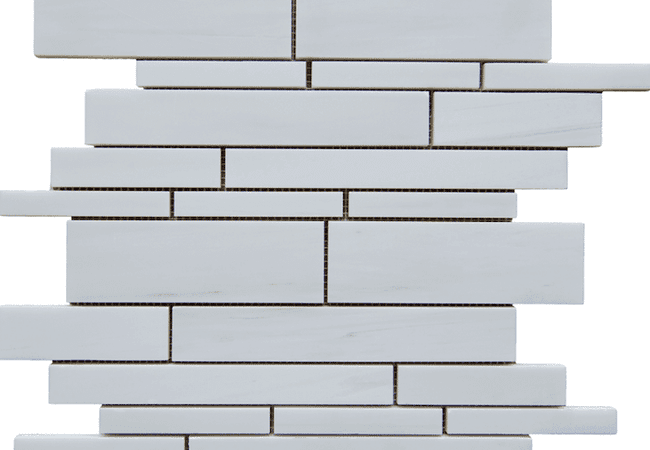 Sapphirus Stone & Tile Domolite Linear Polished Marble Mosaic, Sapphirus Stone & Tile