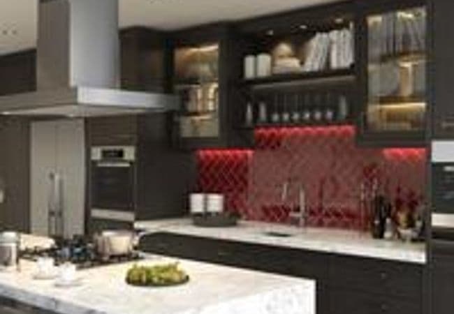 Sapphirus Stone & Tile Glossy Red Bevel Subway Tile 3''x6'', Sapphirus Stone & Tile